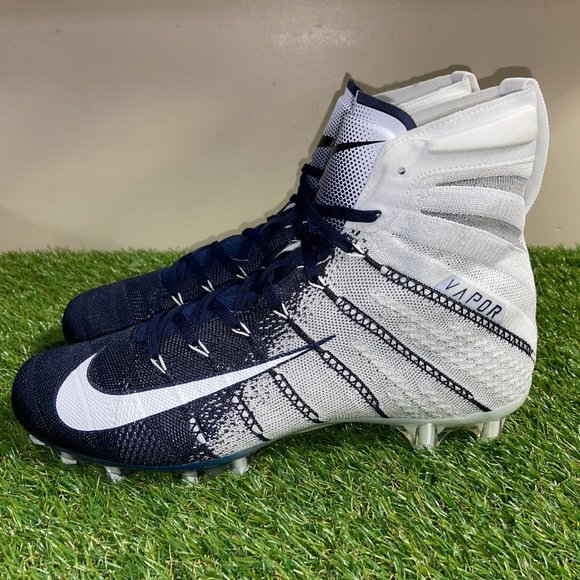 Nike Vapor Untouchable 3 Elite P Football Cleats White Navy AO3006-101 Mens 16